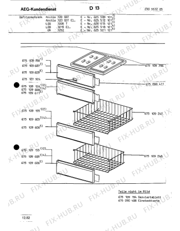 Взрыв-схема холодильника Unknown GA 3252 - Схема узла Internal parts refrigerator